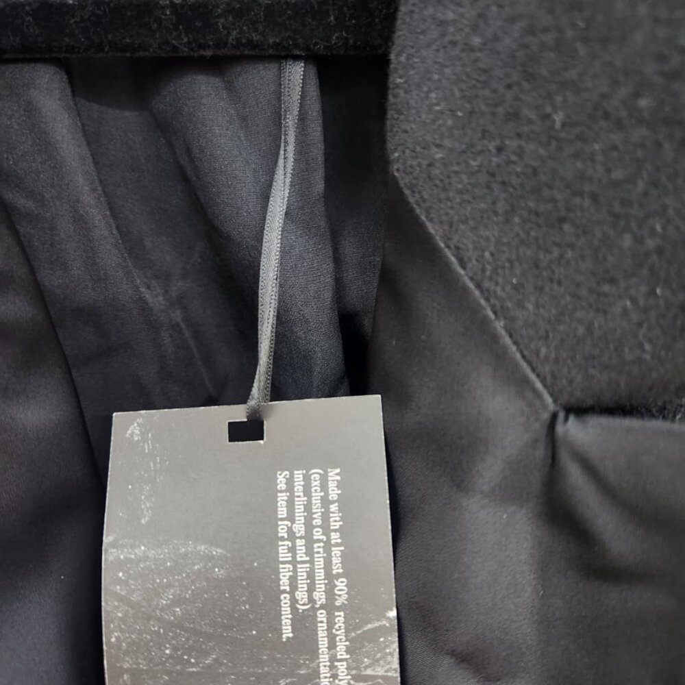 NWT Future Collective Black‎ Double-Breasted Long Coat Size M - Picture 11 of 14